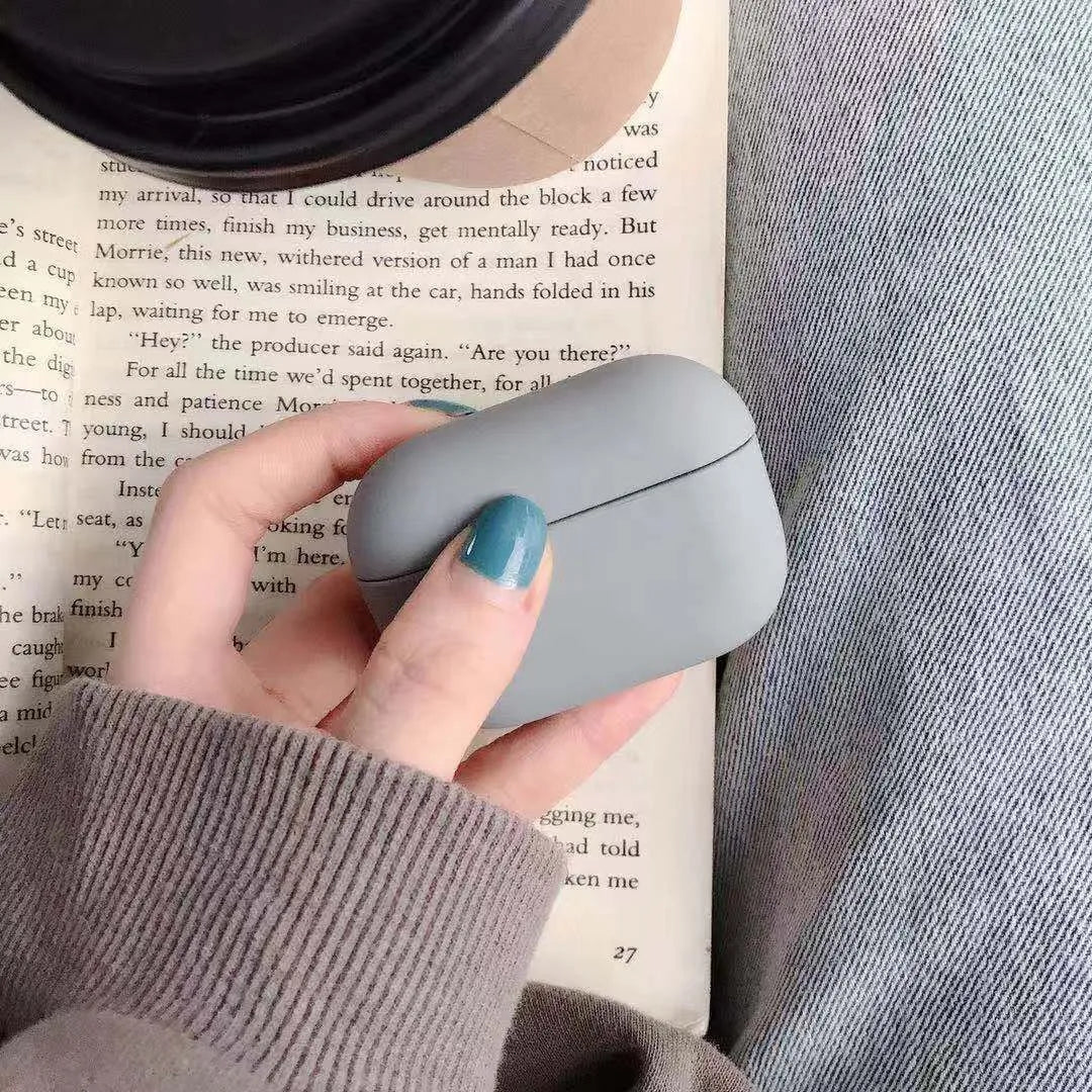 Clear plastic protective case for AirPods Pro earbuds in a selection of colours.
