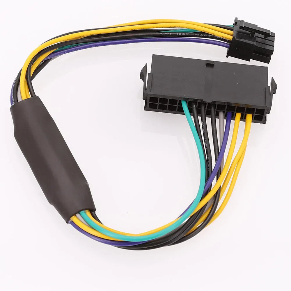 Black 30cm Dell Optiplex ATX to 8-pin motherboard power adapter cable