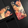 A slim, patterned iPhone case showing its raised edges around the camera and screen cutouts.