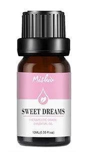 10ml amber glass bottle of 100% pure aromatherapy essential oil with dropper cap