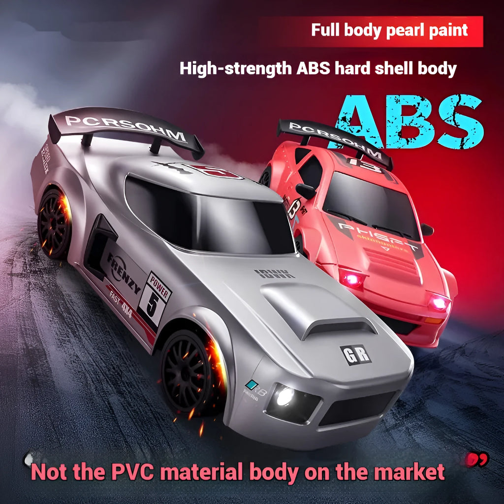 High-speed four-wheel drive remote control car in 1:43 scale with gyroscope and USB charging