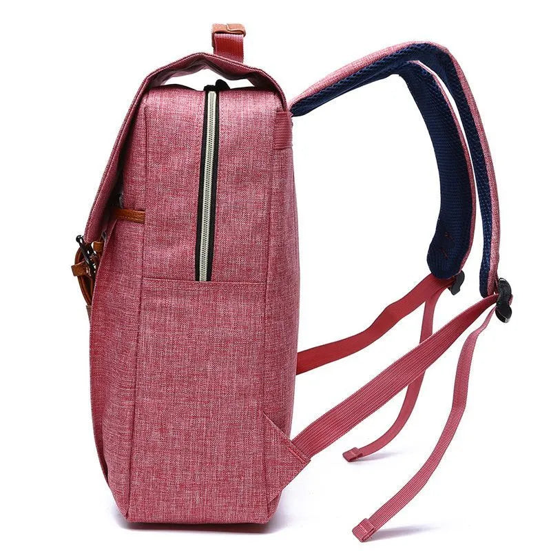 Canvas computer backpack in black, 40x29x12cm, waterproof nylon fabric, sporty design