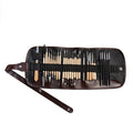27-piece pottery clay tool set with stainless steel loops and wooden handles in a clear OPP bag.