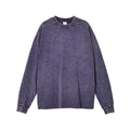 Men's vintage washed cotton pullover with batik print in multiple colour options