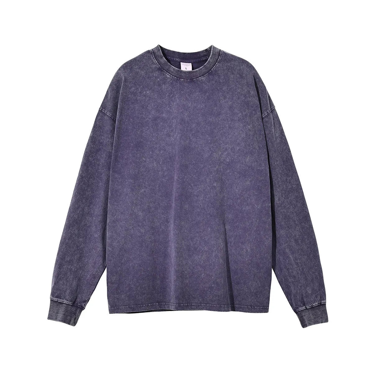 Men's vintage washed cotton pullover with batik print in multiple colour options