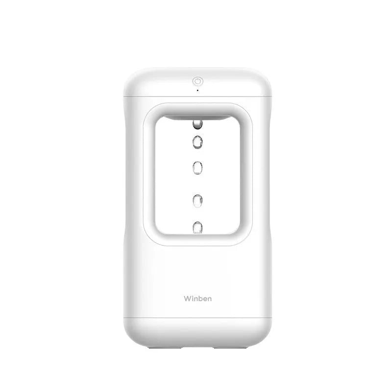 Weibel anti-gravity water drop humidifier white 500ml cool mist with atmosphere light on a nightstand