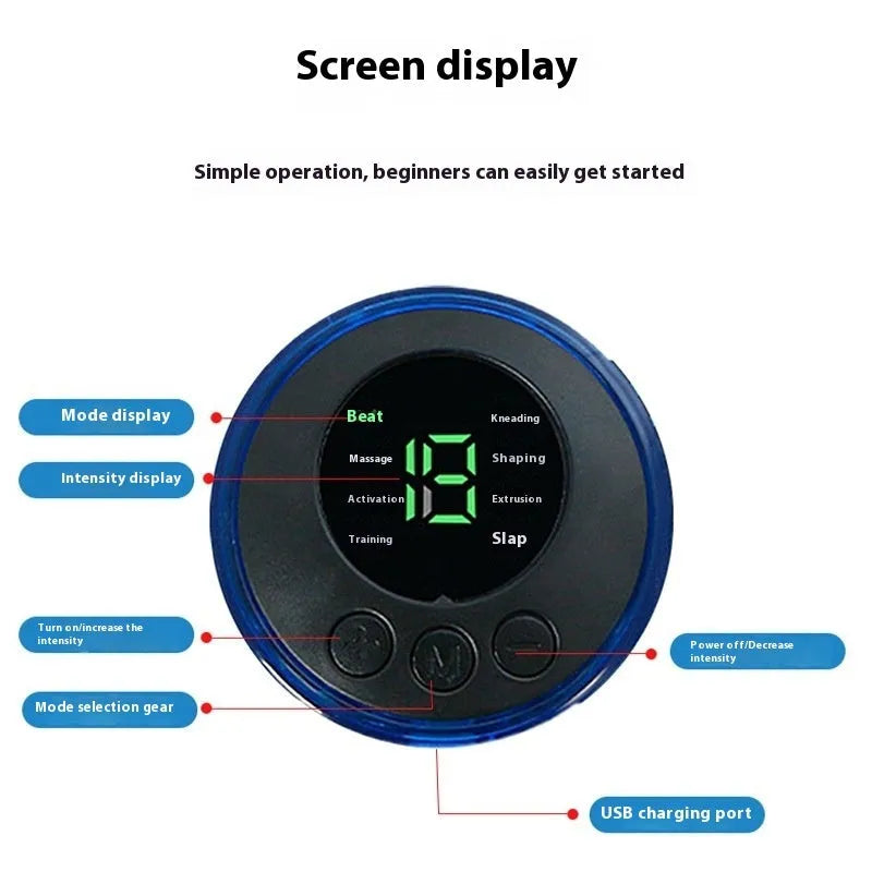 EMS portable smart shoulder and neck massage instrument with ABS shell, USB powered, fatigue relief