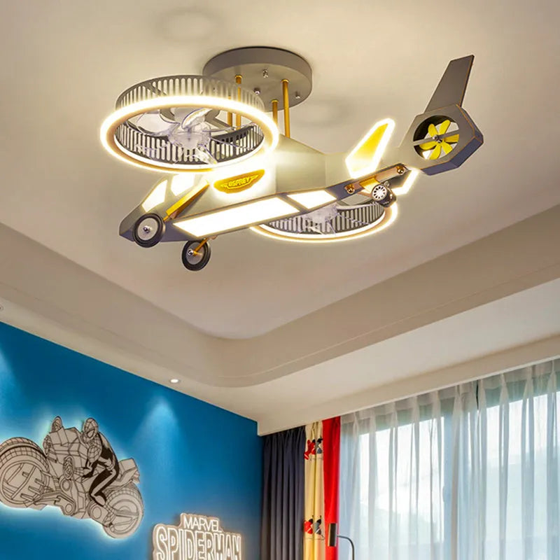 Avatar Scorpion Fighter boy's bedroom ceiling lamp, aluminium, 92x85x40cm, 61W-70W, dimmable
