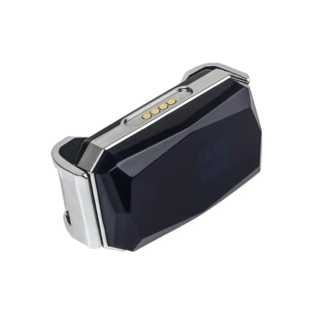 Blue GPS tracker with multiple positioning modes, SOS button, and geo-fence alarm for personal safety