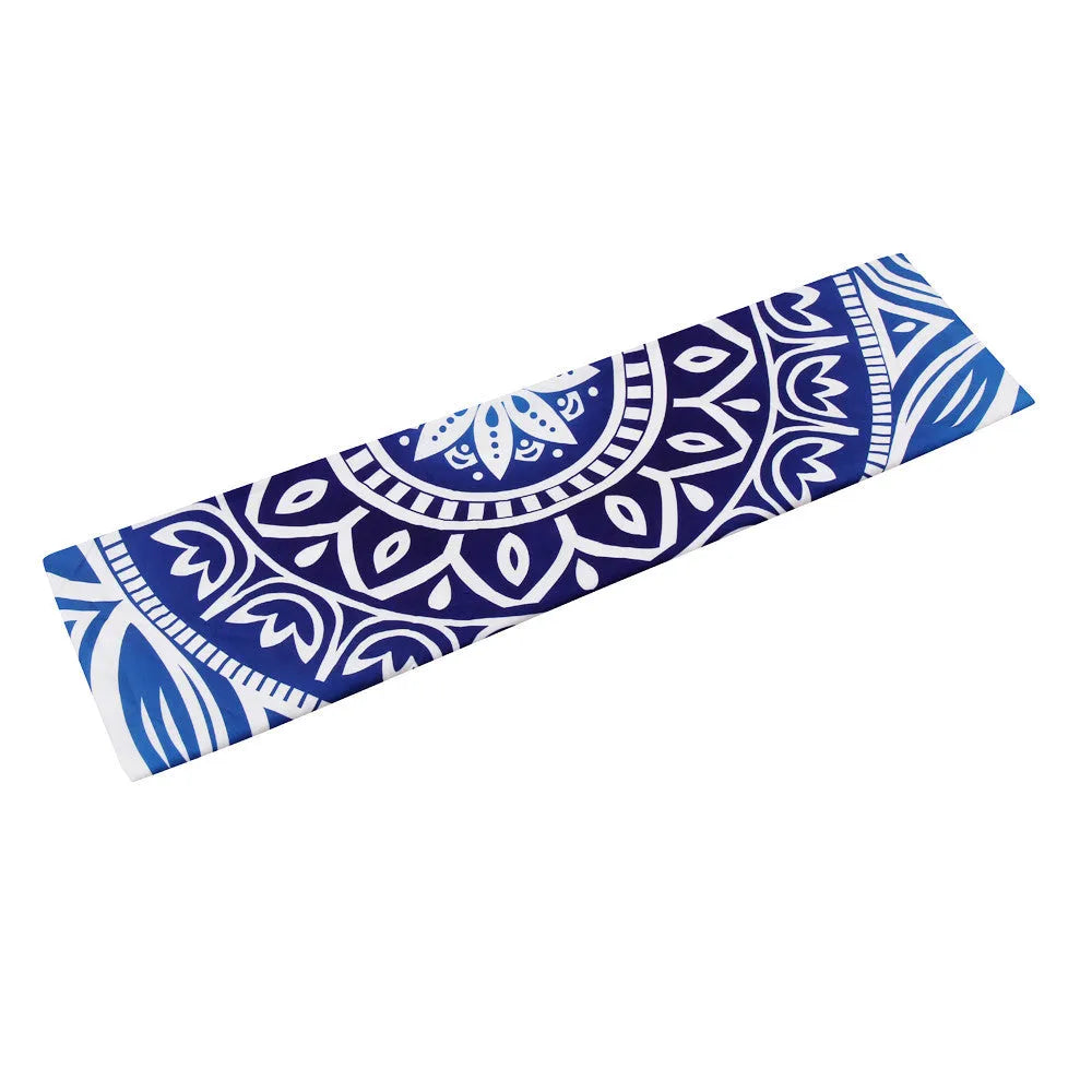 Round polyester bath towel with digital print, 150cm diameter, in style option 1