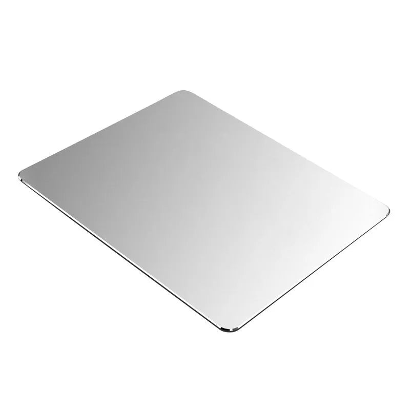 Aluminium Alloy Metal Mouse Pad Double Side Hard Desk Mat for Gaming Office Work with Anti-Skid Base Black Silver Grey Turquoise Gold