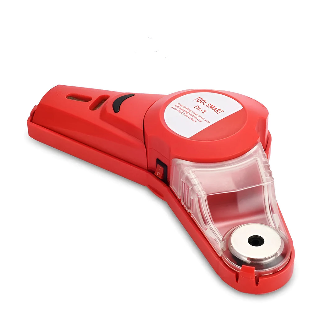 Red handheld infrared laser level tool for woodworking positioning