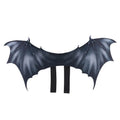 Black fabric bat wing costume for pets on a Halloween background