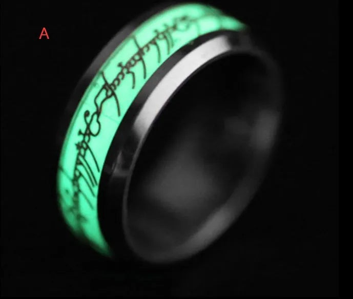Titanium steel Lord of the Rings inspired men's ring in a single personality design