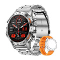 Bluetooth calling smart watch with health monitoring features on wrist showing IPS touch screen display