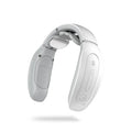 Intelligent cervical massager in red or white with battery power and multiple massage techniques