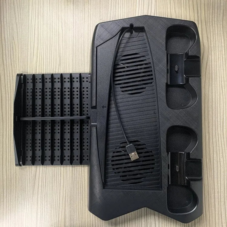 PS5 multi-function cooling charging base black ABS stand with heat dissipation bracket for PlayStation 5