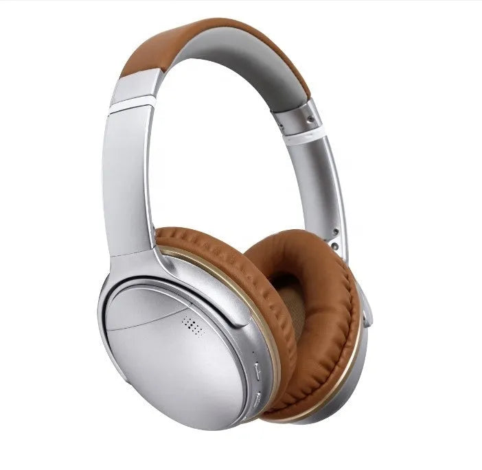 Wireless noise reduction foldable headphones in Black or Silver with Bluetooth 4.2 and 10-hour playtime