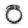 Vintage ethnic dragon ring metal Ancient Silver for men sizes 6 to 12