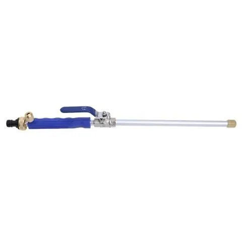 Blue and silver car high-pressure water gun with TPR handle and 75cm length