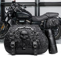 Black PU motorcycle side luggage bags pair for modified motorcycle storage FBG404BK