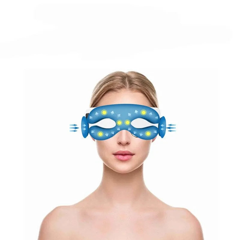Bluetooth music eye massager with hot compress and air pressure massage, suede cloth, USB rechargeable