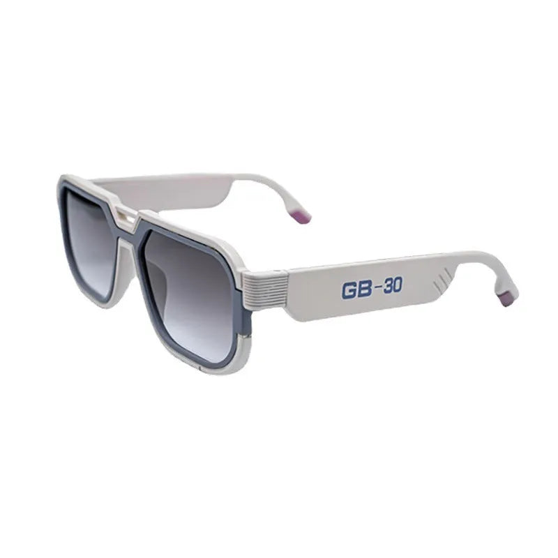 Directional audio glasses with PC frame, 150x150x51mm, 46g, Bluetooth smart speaker, grey or black