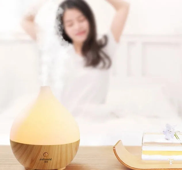 Wood grain finish USB aroma diffuser with 100ml water tank capacity