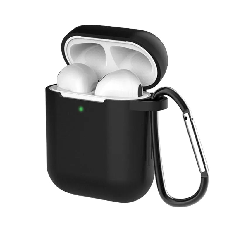 Silicone protective cover for Apple AirPods 1 and 2 wireless charging case in various colours