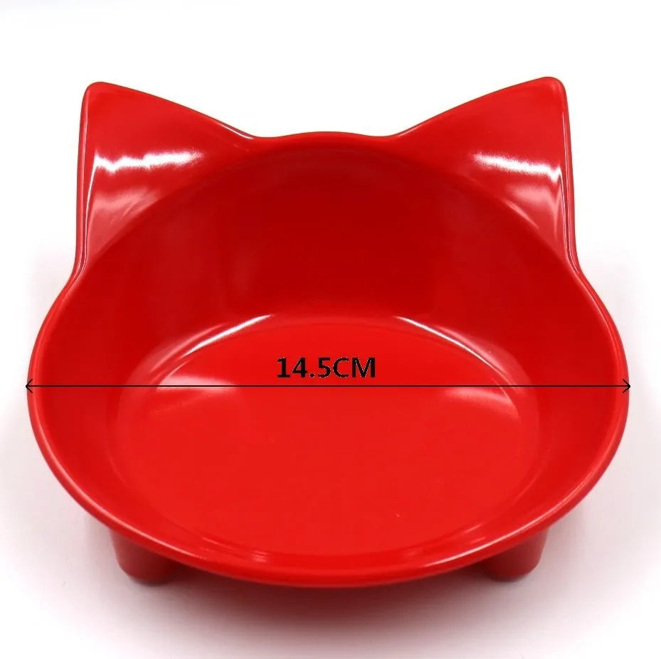 Melamine anti-slip cat bowl in black with non-slip base for stable feeding
