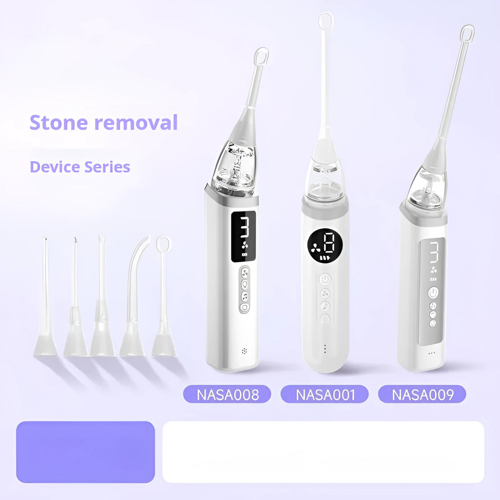 Tonsil stone removal kit with oral cleaning tools and extractor in milky white colour