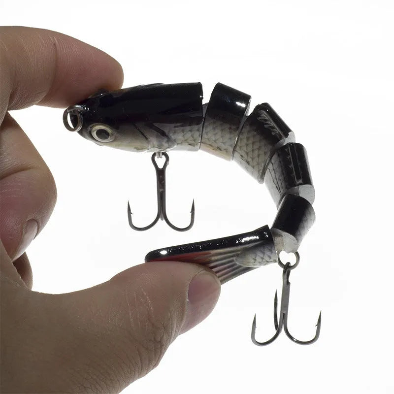 Set of 6 multi-section jointed hard bait fishing lures 10cm 17g shallow water simulation colours