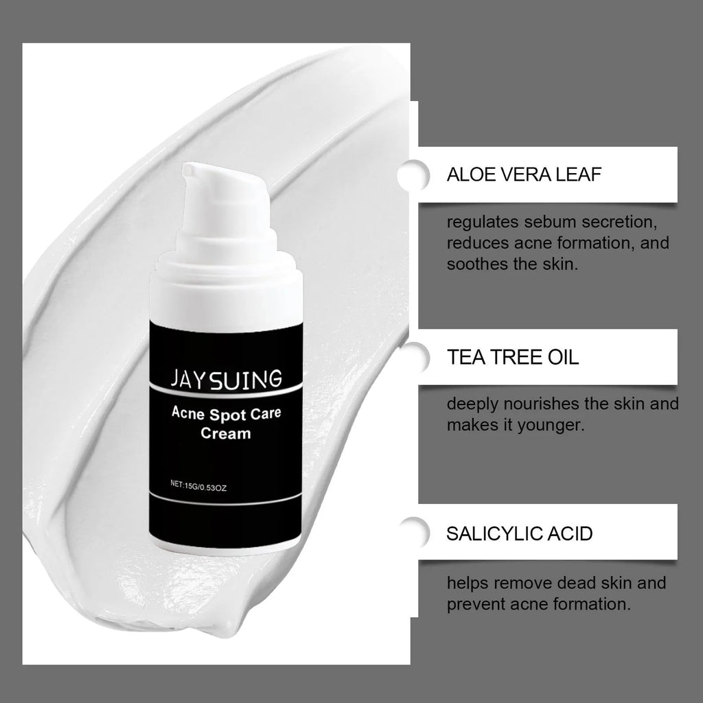 15g tube of hydrating acne cream with mint leaf, tea tree oil and aloe extracts