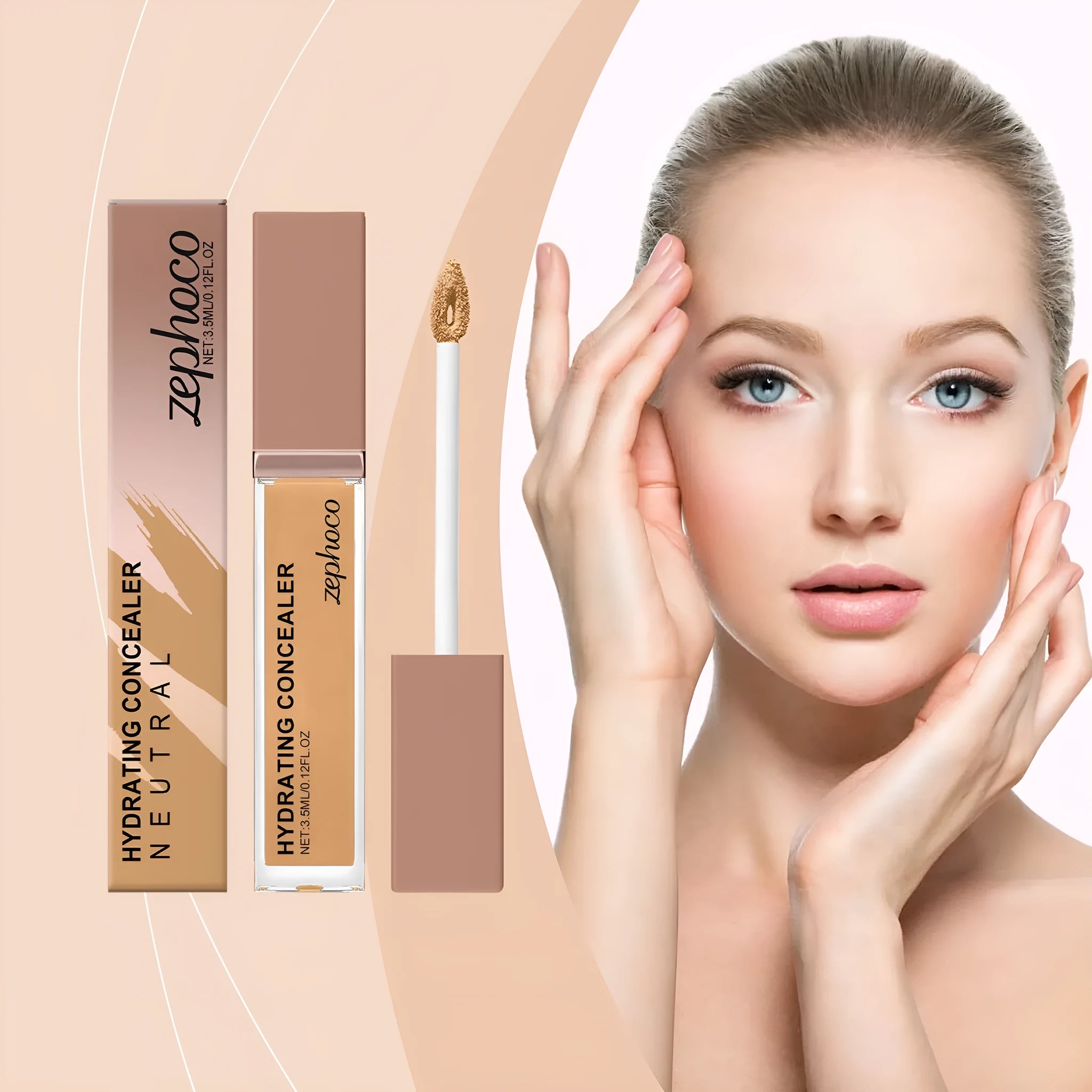 3.5ml tube of medium skin tone liquid foundation and concealer with a natural finish.
