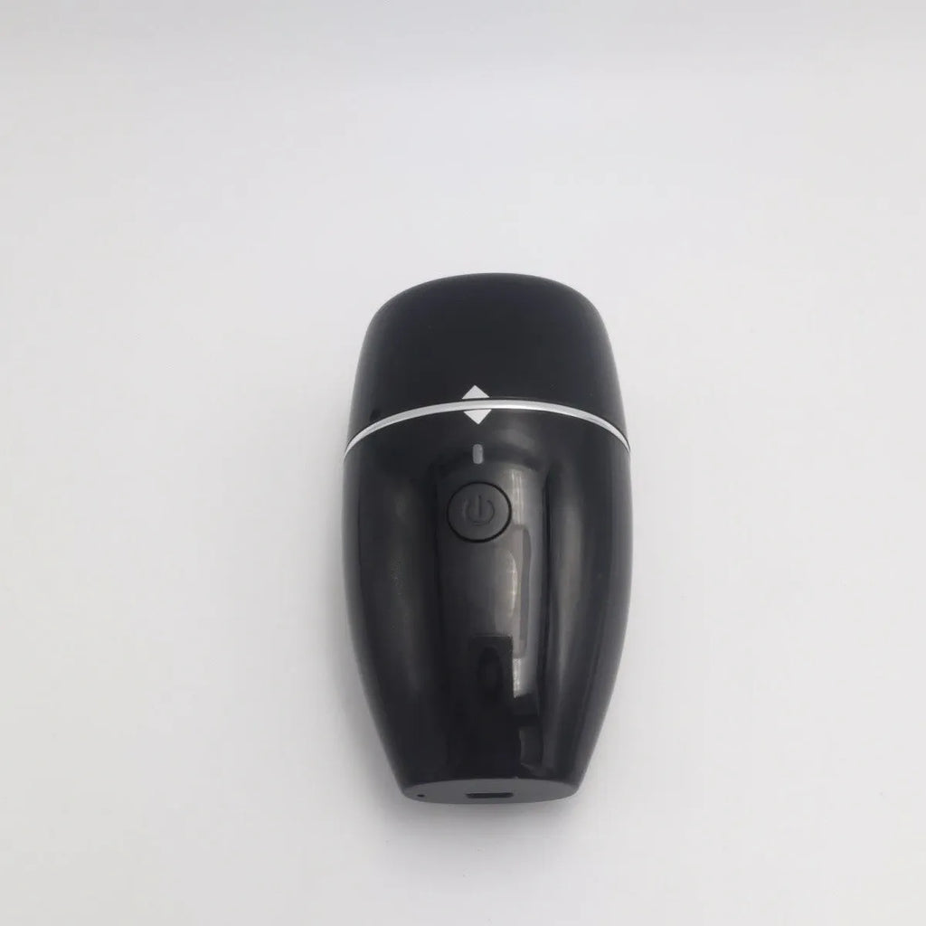 Black electric lip plumper device with silicone tip and 3-speed adjustment buttons