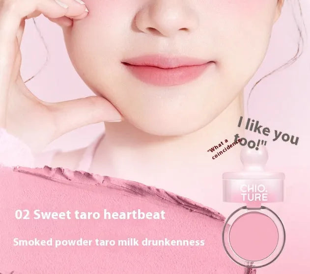 Can powder blusher mud blush in four nude shades with shimmer makeup effect