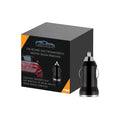 Compact black car snow melting tool measuring 5.5cm with dual deicer and charger functions