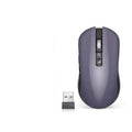 IFLYTEK black wireless gaming mouse with seven buttons and a noise-reducing microphone grille on a wooden desk.