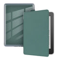 Magnetic acrylic leather flip cover for Kindle Paperwhite, Dark Night Green colour, front view