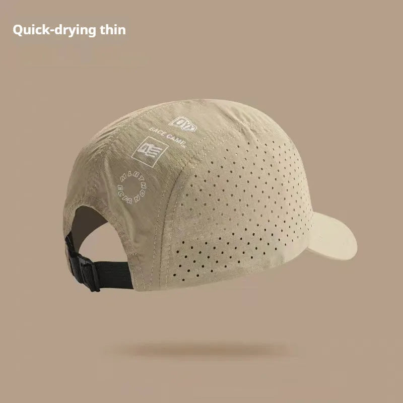 Men's adjustable mesh baseball cap in dome crown style with breathable fabric for summer sports