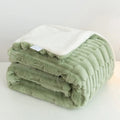 Rabbit Bejirog flange blanket in solid colour, polyester fibre, lightweight nap cover for air conditioning