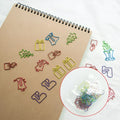 Christmas creative special-shaped paper clips in mixed colours, 18-piece metal alloy set