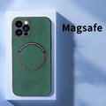 Flip fur magnetic silicone phone case for iPhone showing black back cover with fur flap closed
