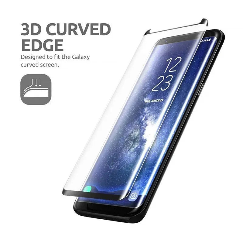 3DAllglue tempered glass screen protector for Samsung Galaxy S8 S9 Note smartphones with anti-fingerprint coating