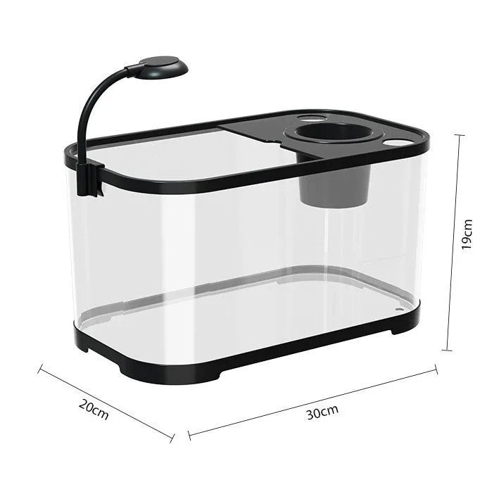 Ecological landscape filter oxygen-making integrated fish tank in luxury white or black colour