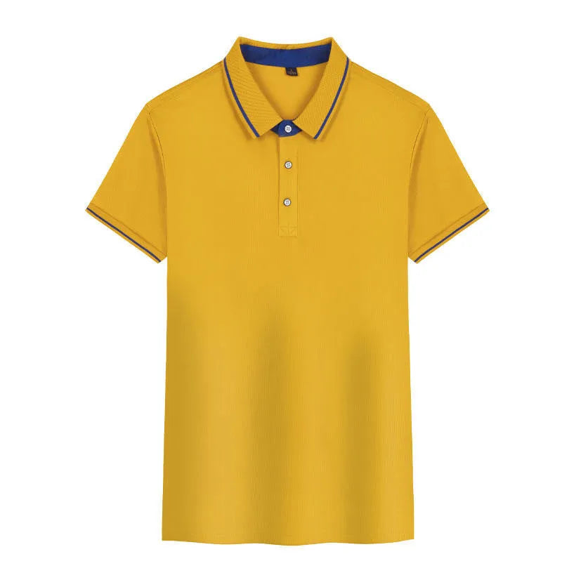 Quick-drying loose fit short sleeve work polo shirt in multiple colour options with asymmetric design