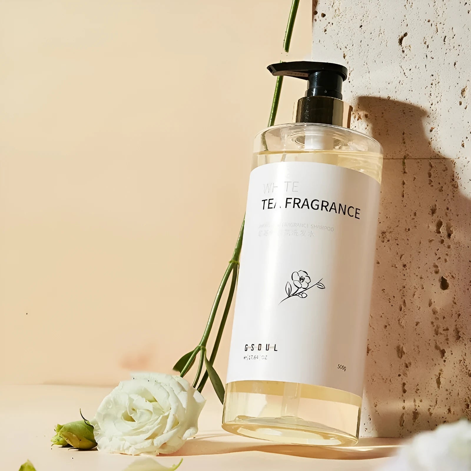 Oil control amino acid anti-dandruff shampoo shower gel white 500g with exfoliating accessories