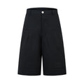 Retro wide leg straight denim middle pants in loose fit showing black and green colour options