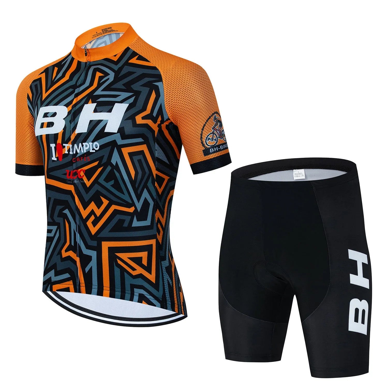 BH Men's Short Sleeve Riding Sweatshirt Suit with mesh fabric, top and jumpsuit set, available in multiple colours and sizes XS to 5XL