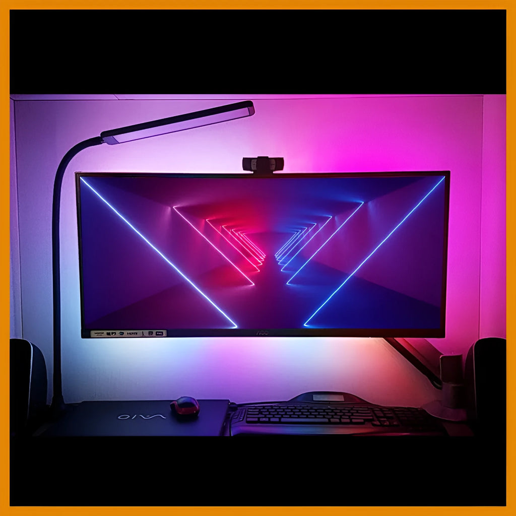 LED monitor TV background sync colour overflow light belt with 60 beads per metre and 10mm width